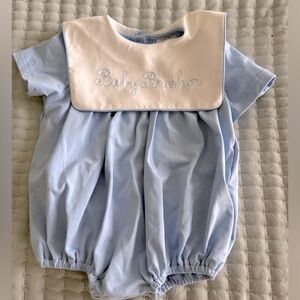 Baby brother embroidered bubble - size 6 months NWT